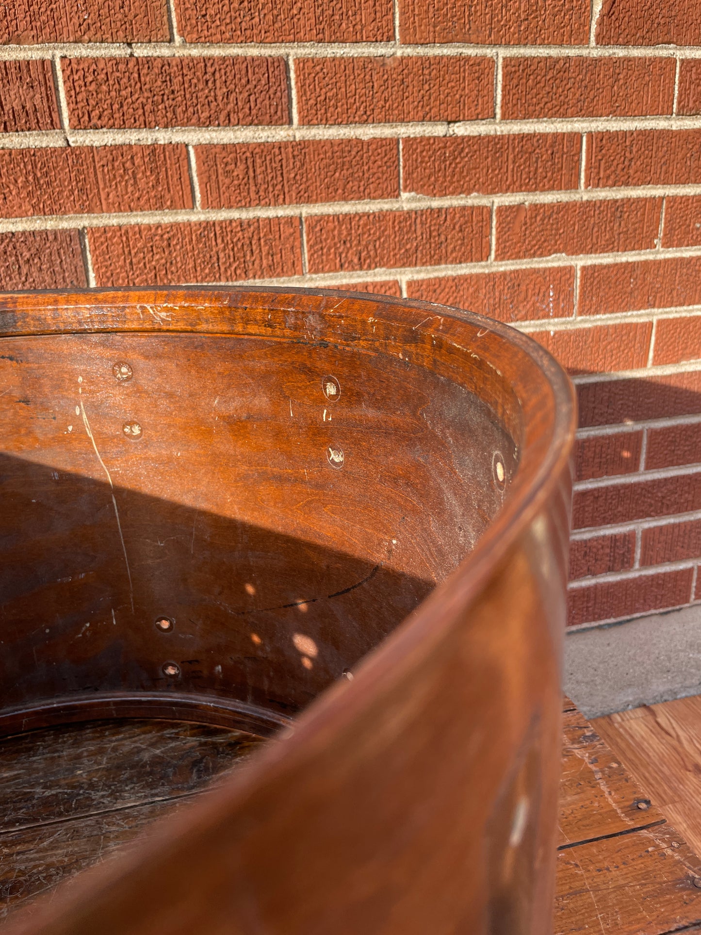 1970s Ludwig Hollywood 14x22 Bass Drum Shell Walnut Thermo-Gloss