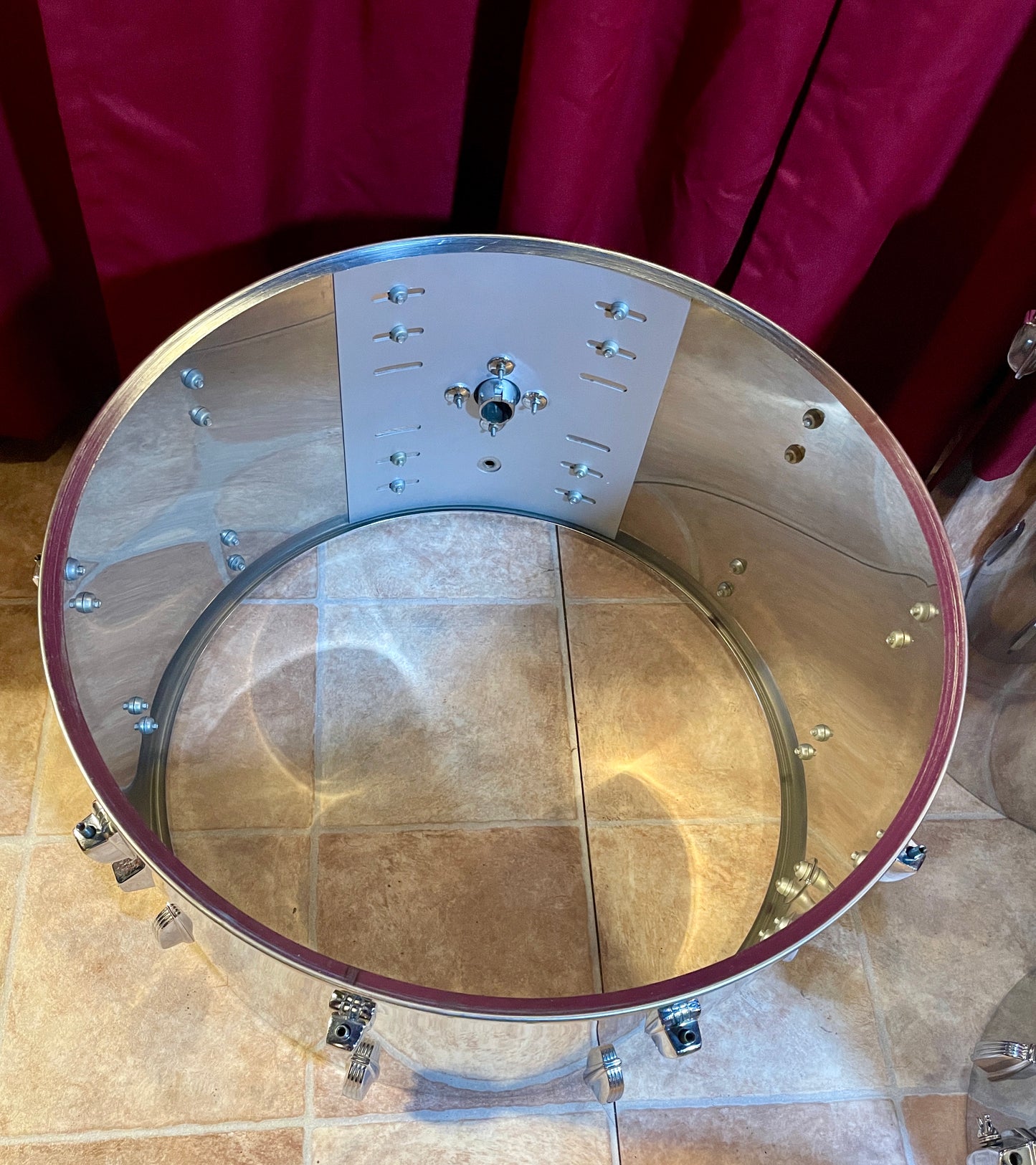 1970s Ludwig Stainless Steel Drum Set 24/13/16/18