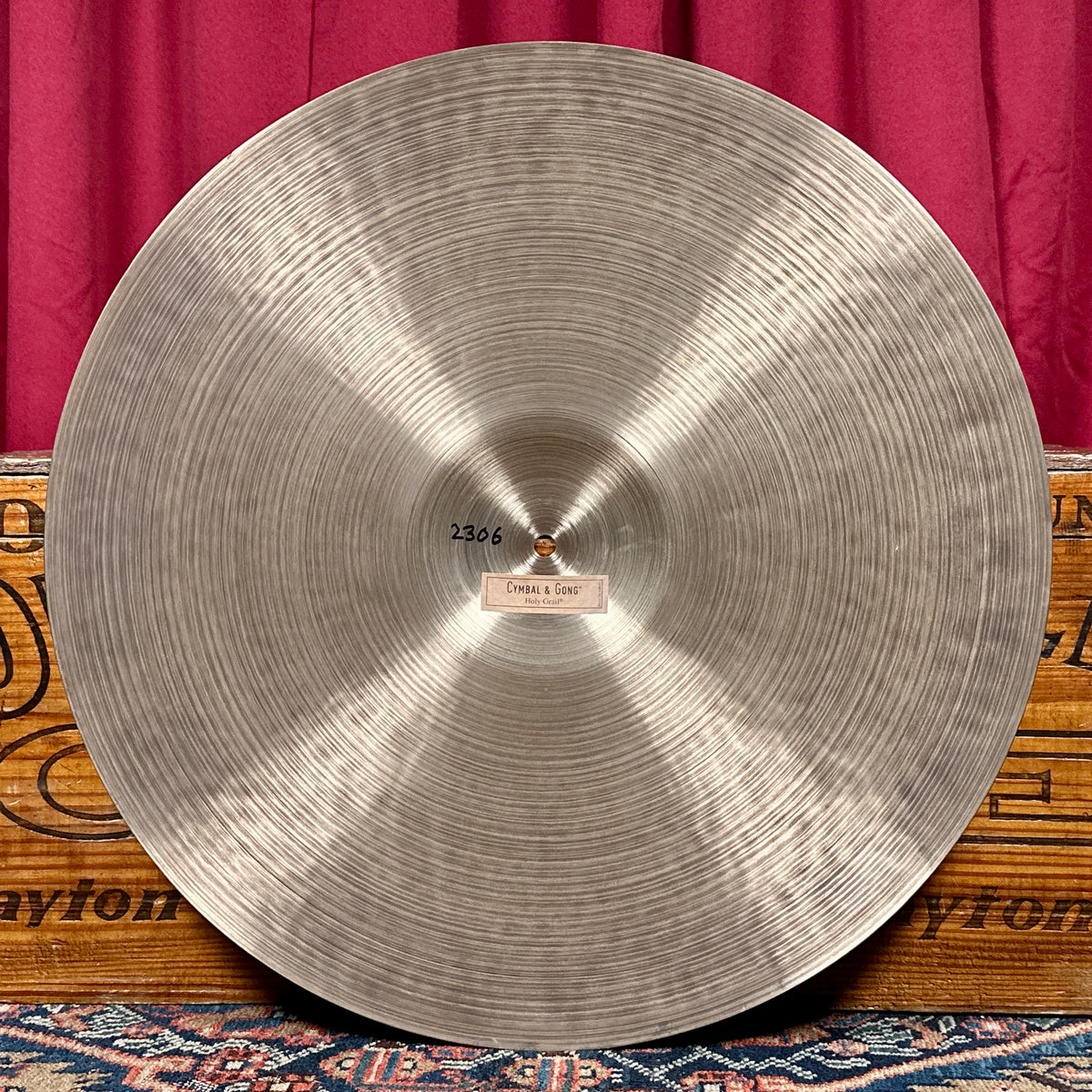 22" Cymbal & Gong Holy Grail Turkish Style Ride Cymbal 2306g *Video*
