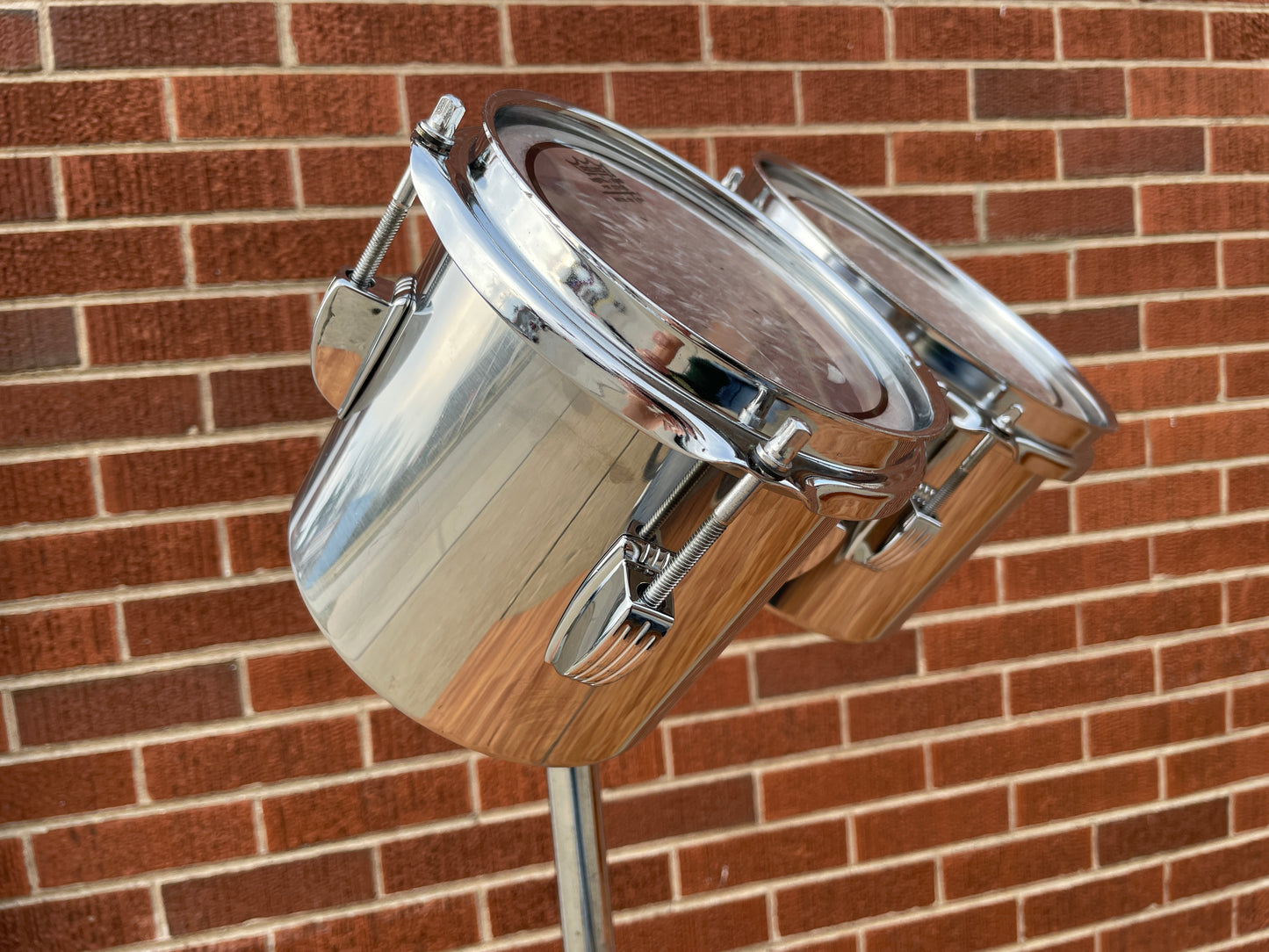 1970s Ludwig 6 & 8 Stainless Steel Melodic Concert Tom Set