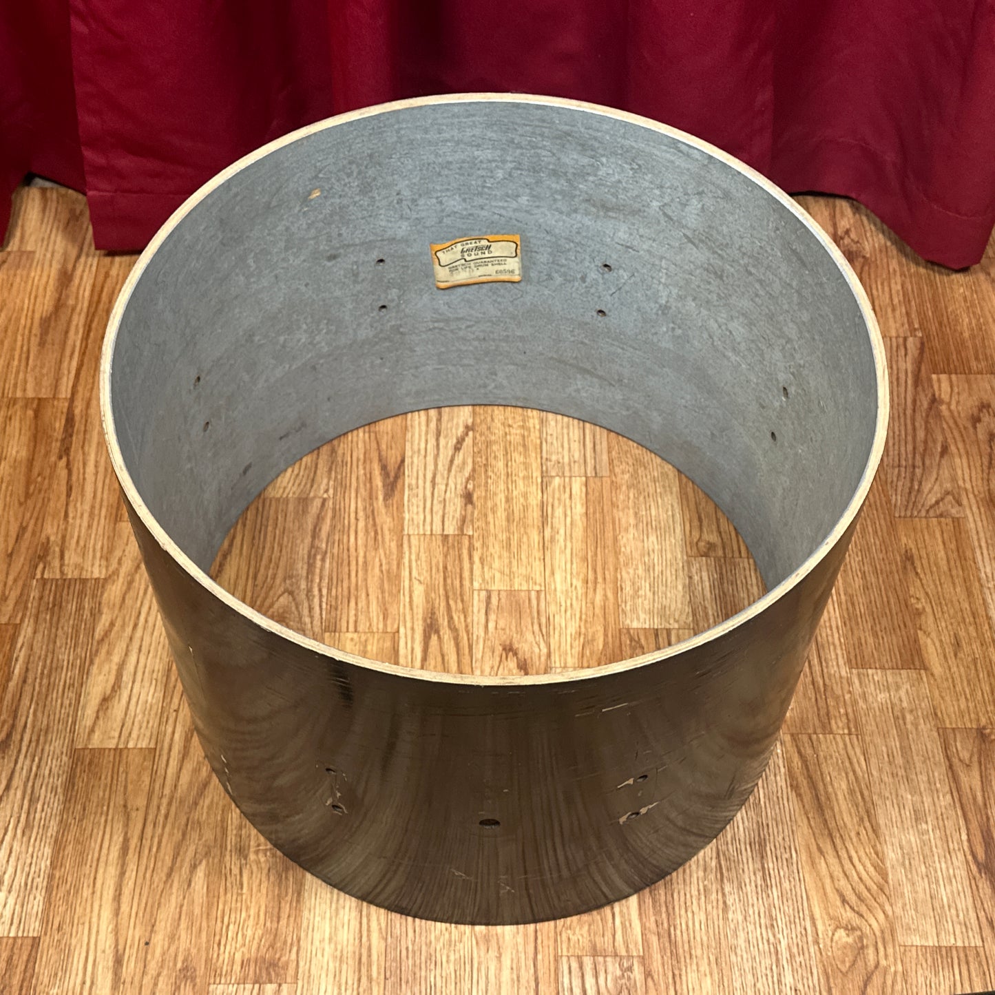 1960s Gretsch Round Badge  Renown / Semi Pro 14x20 Bass Drum Shell Black
