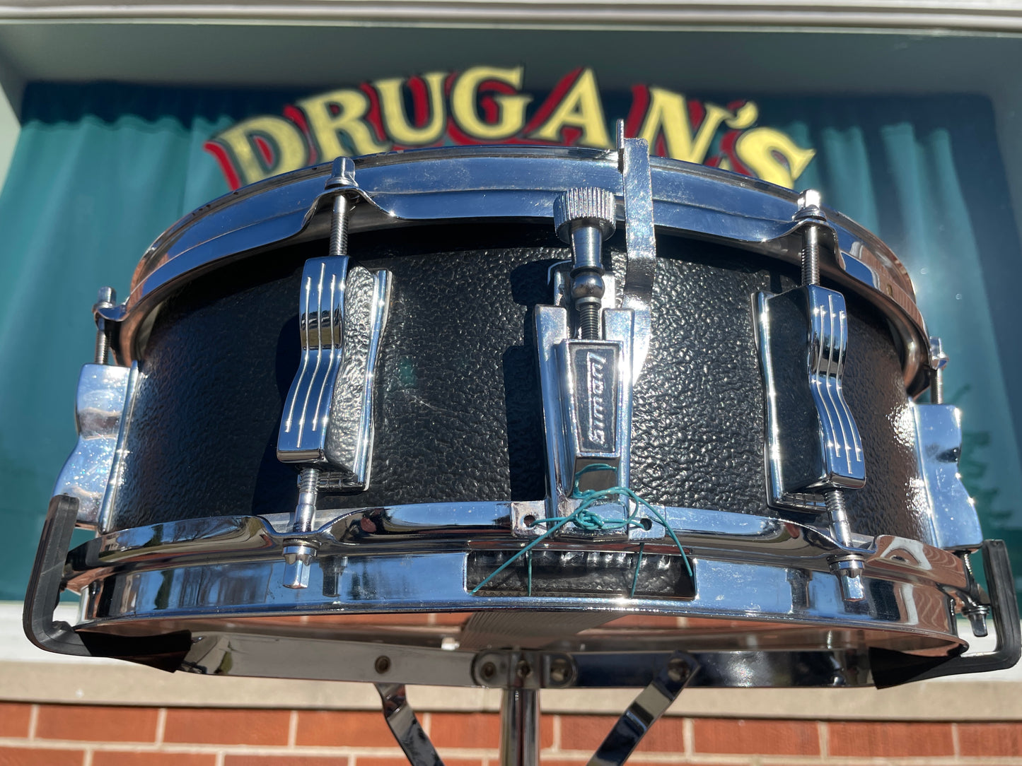 Late 1970s Ludwig No. 414 Educator 5x14 Combo Snare Drum Black