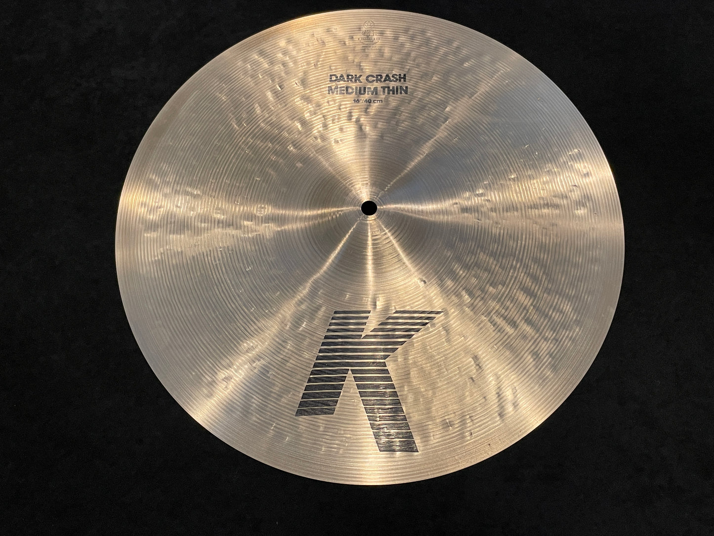 16" Zildjian K Dark Crash Medium Thin Cymbal 1176g