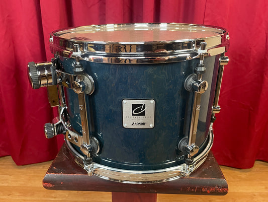 2003 Sonor Designer Series Maple Light 9x13 Tom Drum Stain Blue DT-D1309ML NOS
