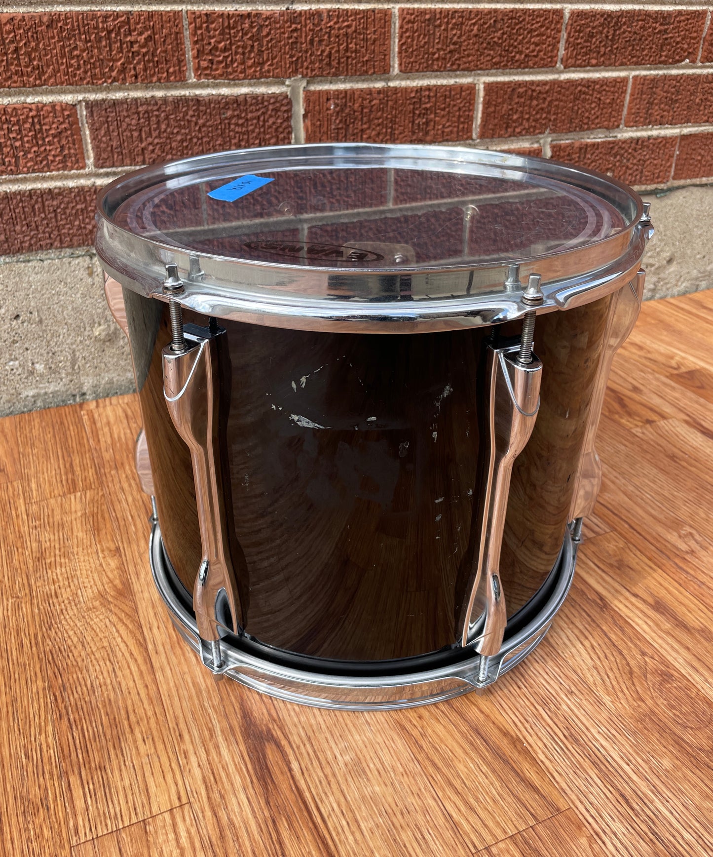 1980s Yamaha Recording Custom 10x12 Tom Drum Piano Black 12x10