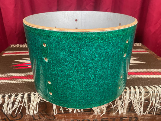 1960s Gretsch 8x12 Round Badge Tom Shell 8-Lug Green Sparkle Rewrap 12x8