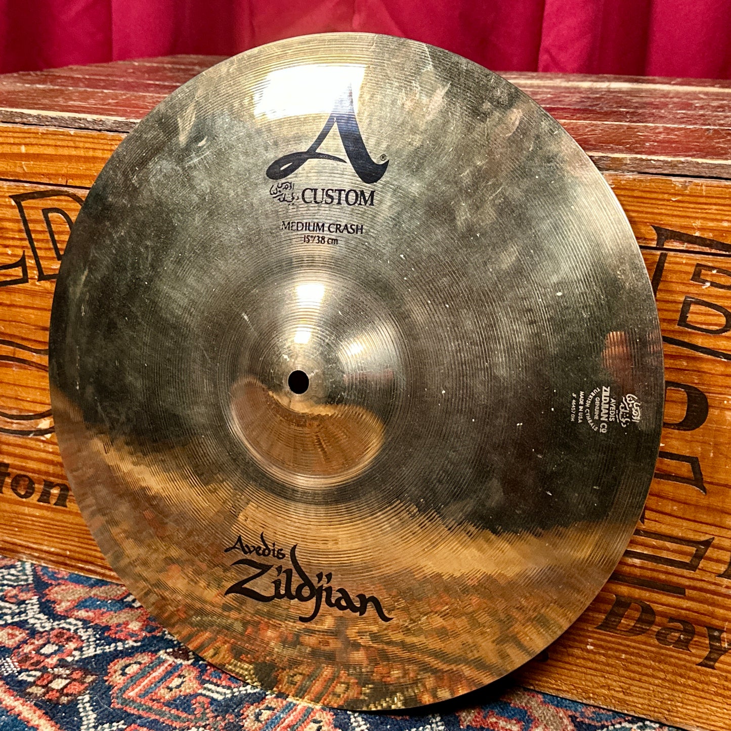 15" Zildjian A Custom Medium Crash Cymbal 1014g *Video*