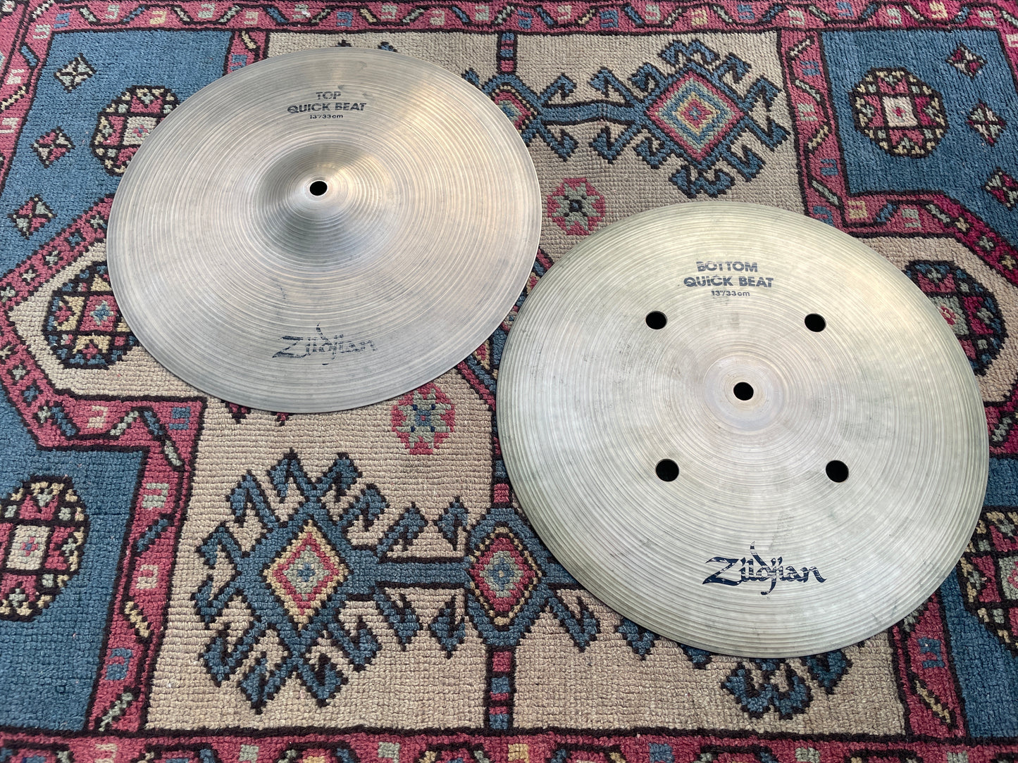 13" Zildjian A 1980s Quick Beat Hi-Hat Cymbal Pair 954g/1094g