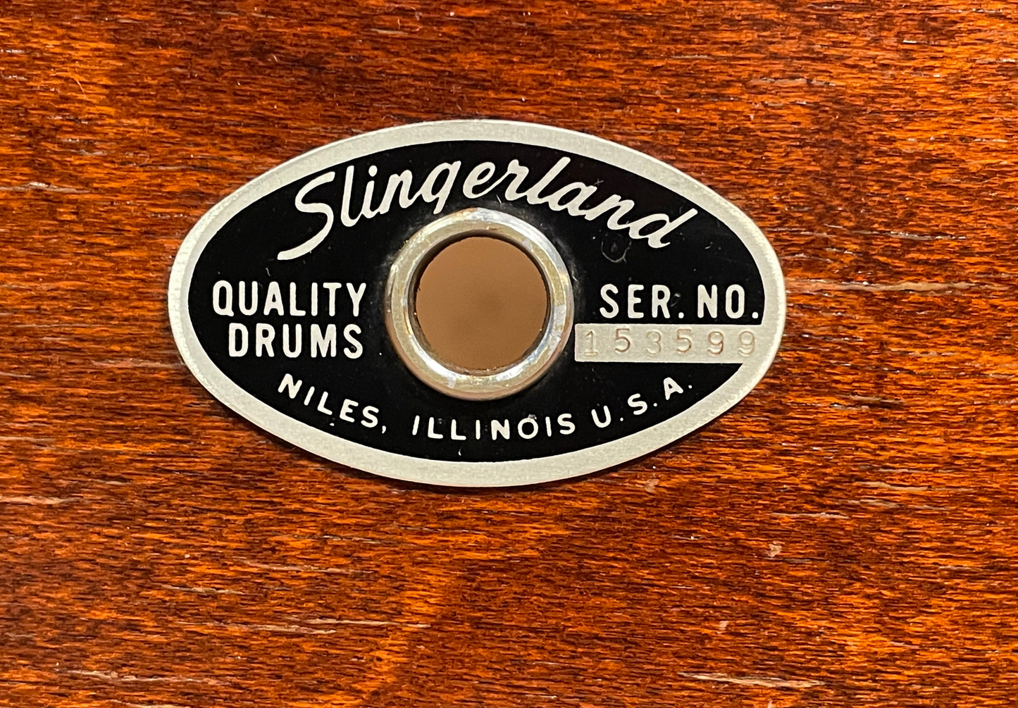 1970s Slingerland 14x24 Sound King Bass Drum Walnut 3 Ply
