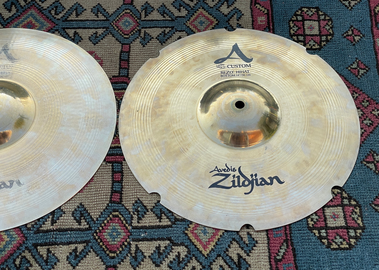 14" Zildjian A Custom Rezo Hi-Hat Cymbal Pair 1058g/1370g