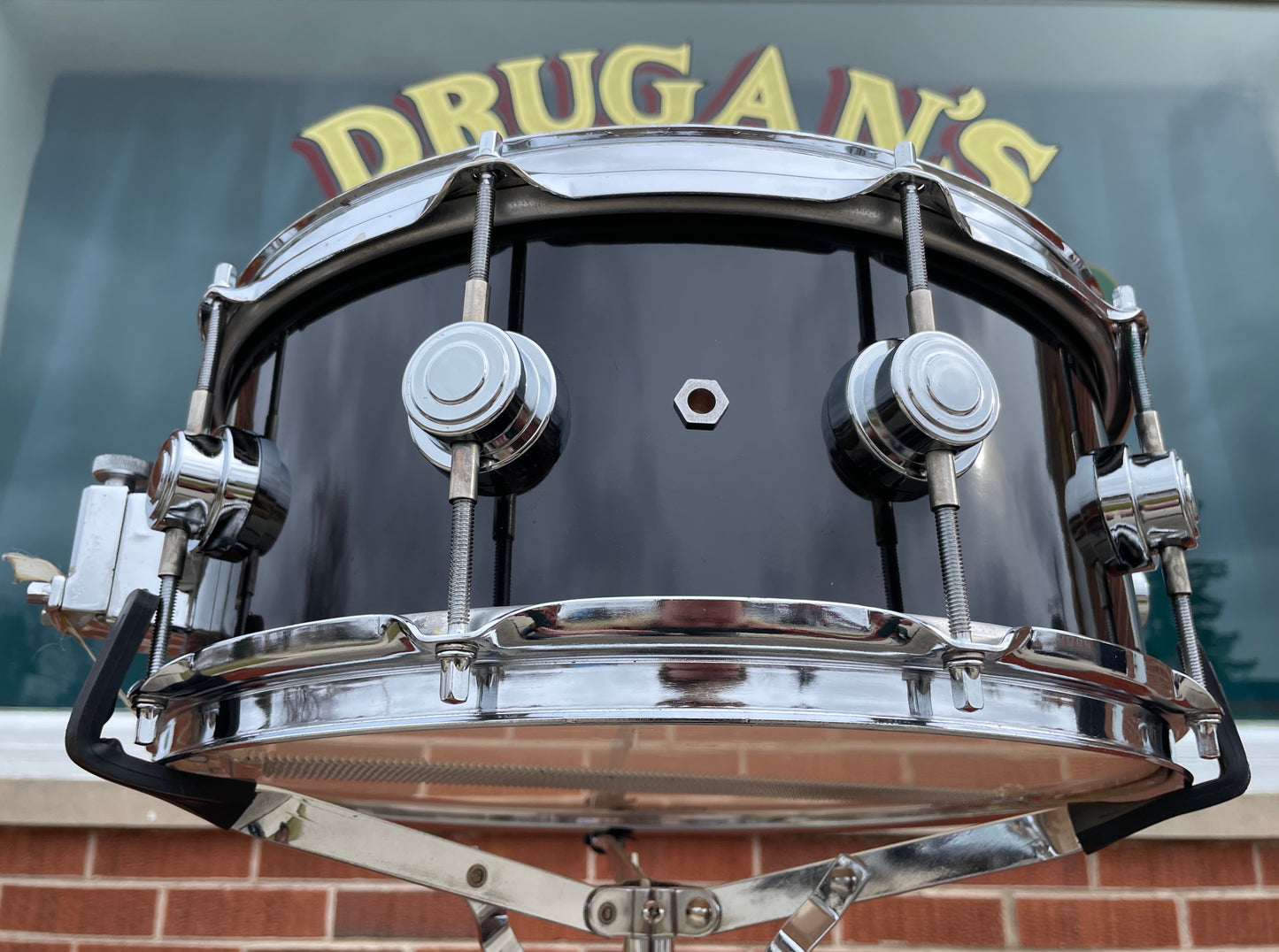 1980s DW Collector's Series 6x14 Snare Drum Black Drum Workshop Keller Shell