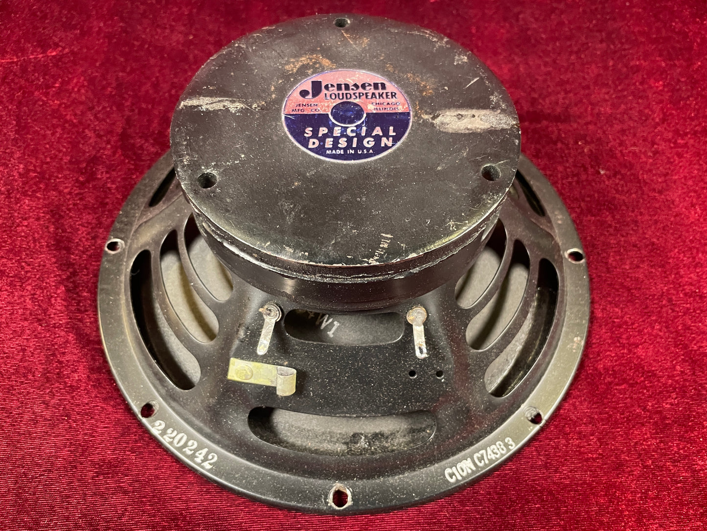 1962 Jensen 10" C10N Speaker 8 Ohms (Stock #1)