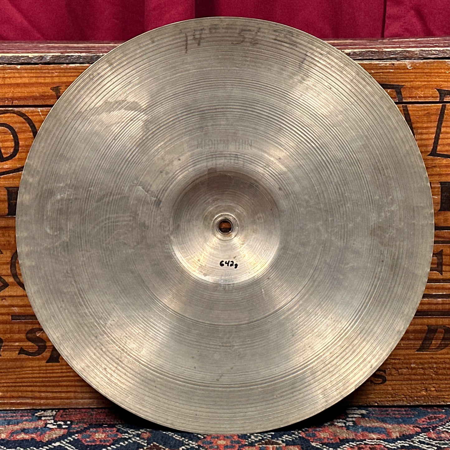 14" Zildjian A 1940s-1950s Trans Stamp THIN Hi-Hat Cymbal Pair 610g/642g *Video Demo*