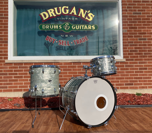 1970s Slingerland No. 9N Modern Jazz Outfit Sky Blue Pearl Drum Set 20/12/14