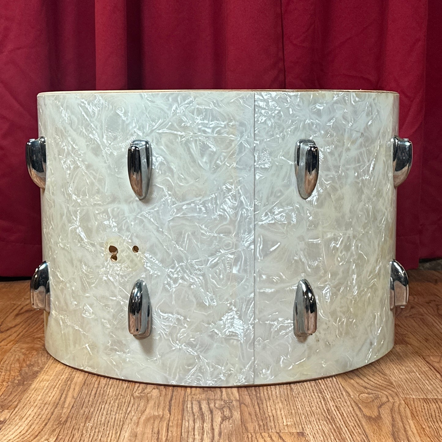 1960s Slingerland 14x20 Bass Drum Shell White Marine Pearl