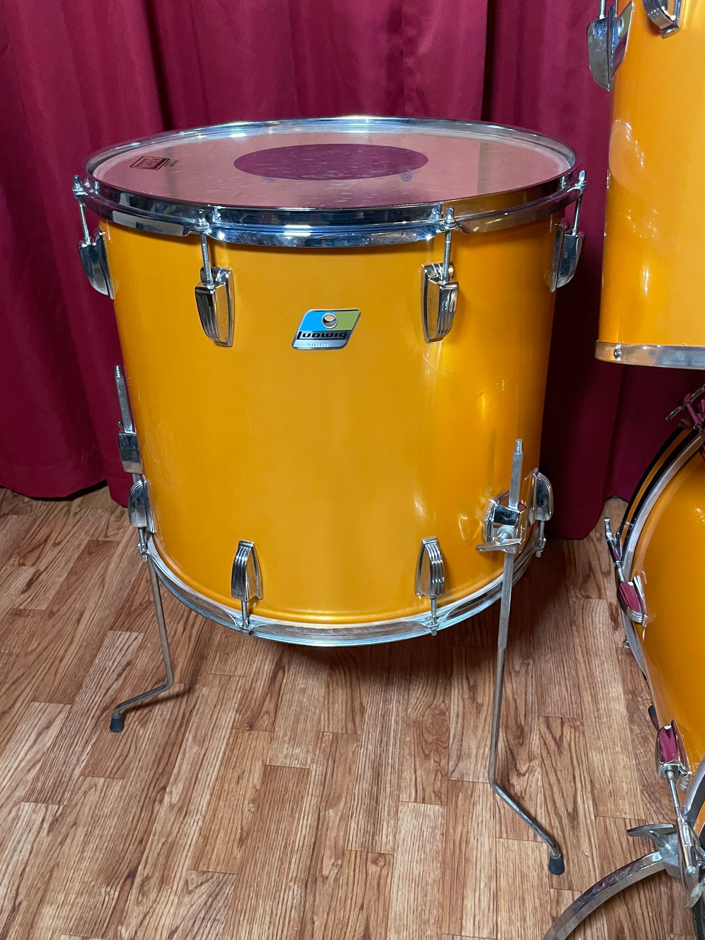 1979 Ludwig Concert Tom Drum Set Gold Silk 24/13/14/15/18