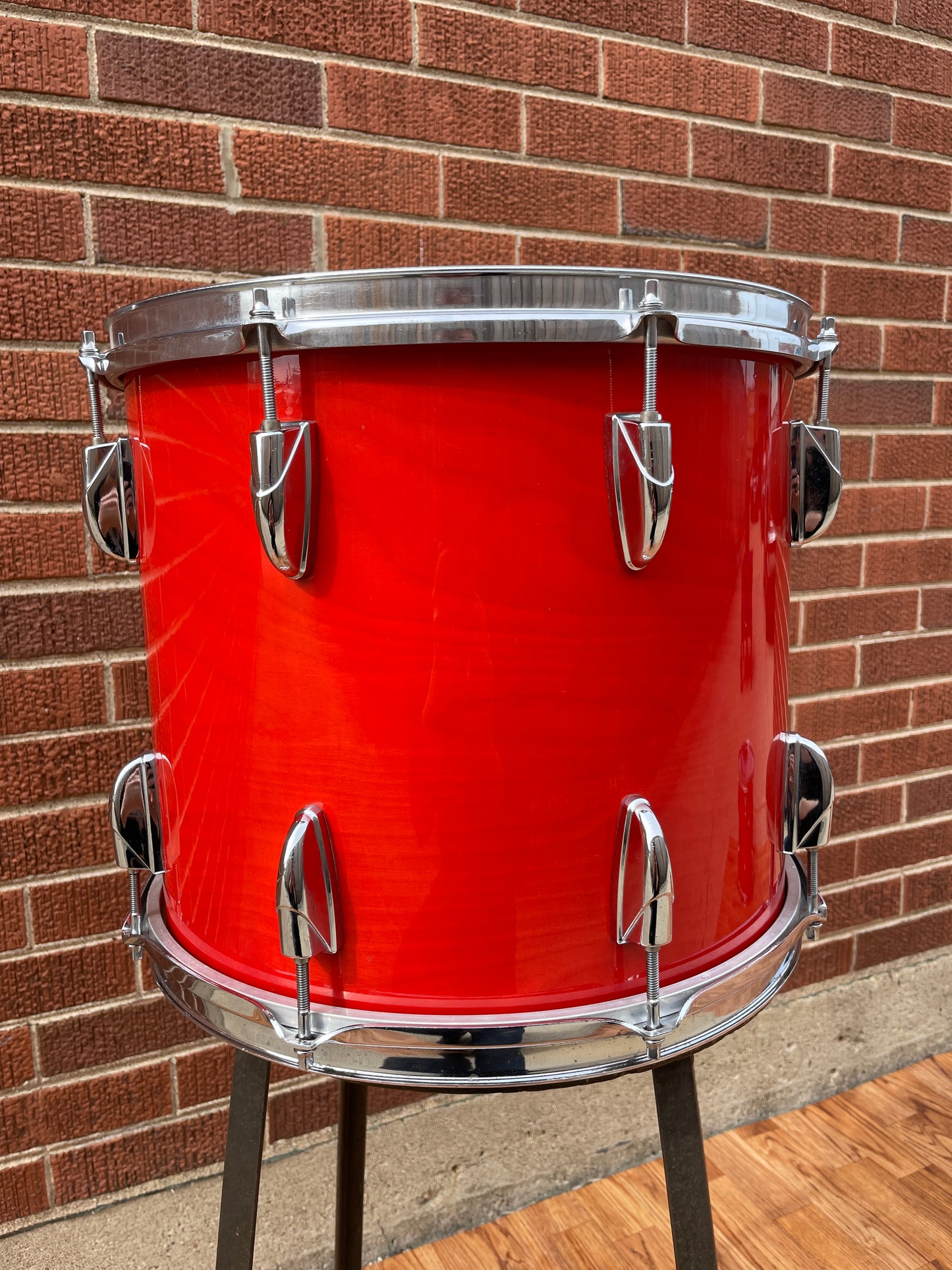 1980s Yamaha 14" Power Tour Custom Tom Drum Single Red Wood 14x12 12x14