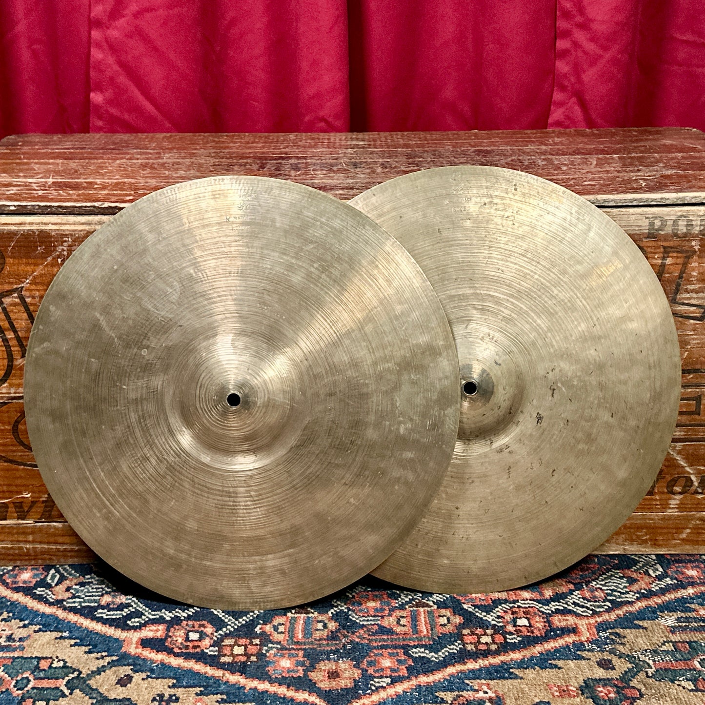 14" K. Zildjian Istanbul Old Stamp IIIa 1950s Hi-Hat Cymbal Pair 705g/745g *Video Demo*