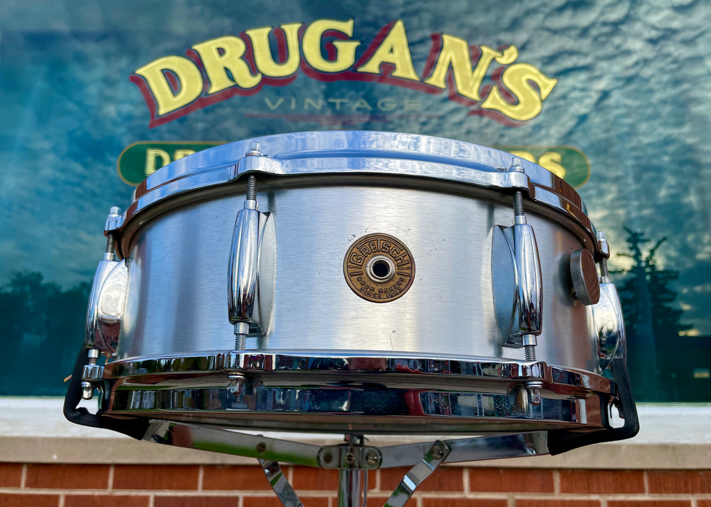 1960s Gretsch Round Badge 4108A 5x14 Aluminum Snare Drum
