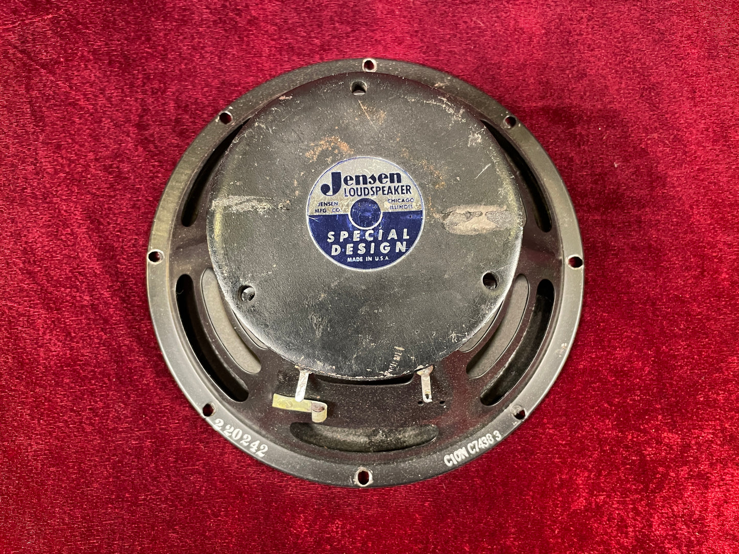 1962 Jensen 10" C10N Speaker 8 Ohms (Stock #1)