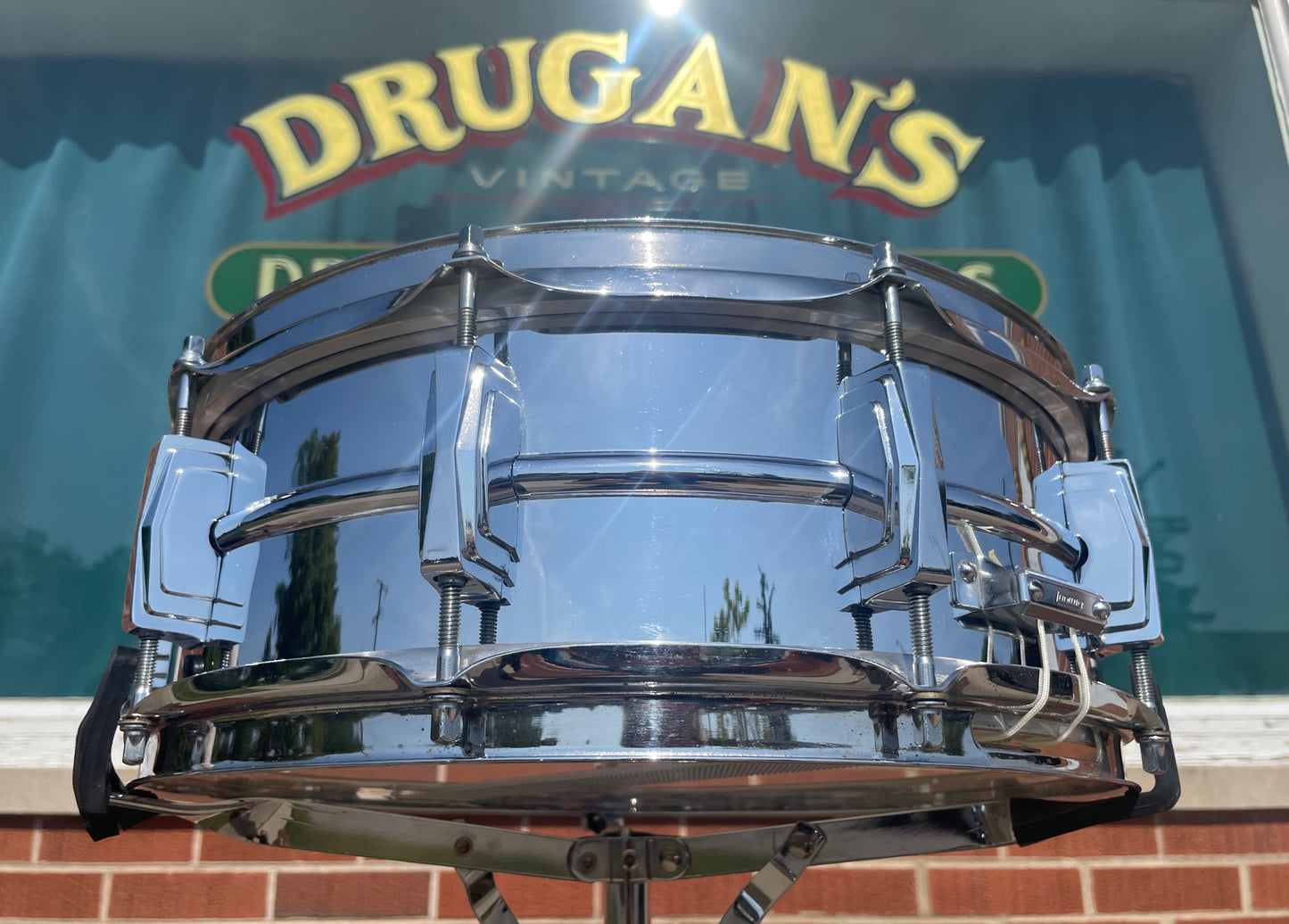Early 1970s Ludwig 5x14 "Cut Badge" Brass Shell Supraphonic Snare Drum COB