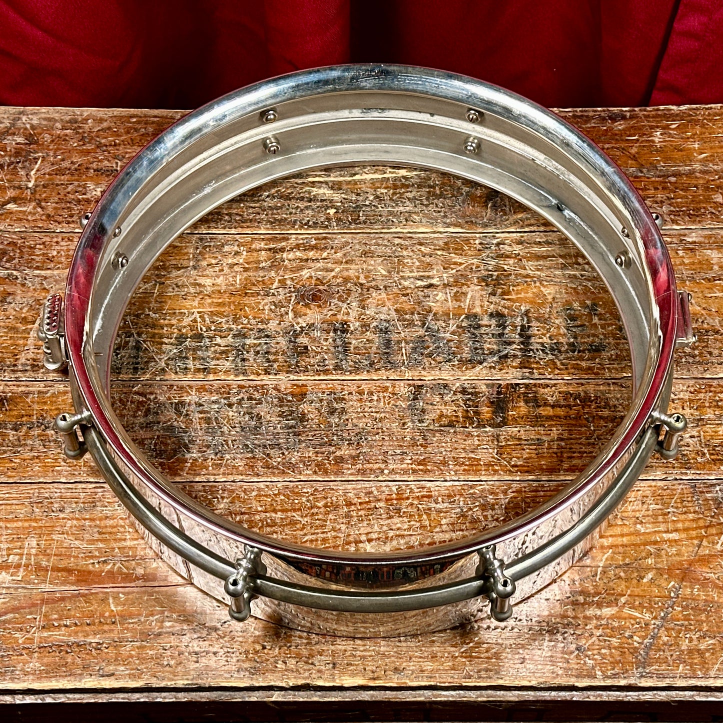 1920s Ludwig 4x14 Dance Model Universal 2-Pc. Nickel Over Brass Shell Snare Drum