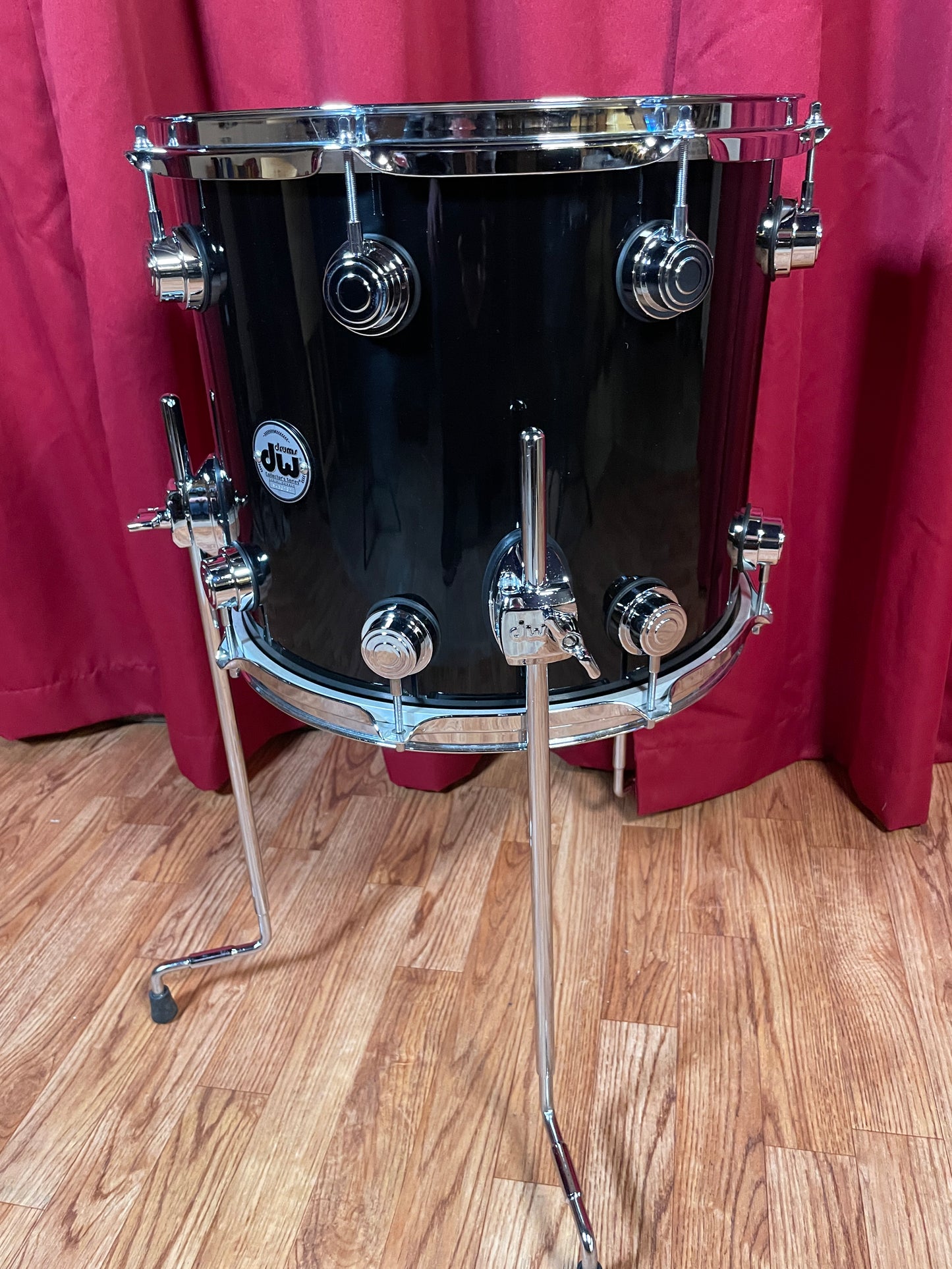 DW Collectors Maple 12x14 Floor Tom Drum Piano Black X-Shell Drum Workshop
