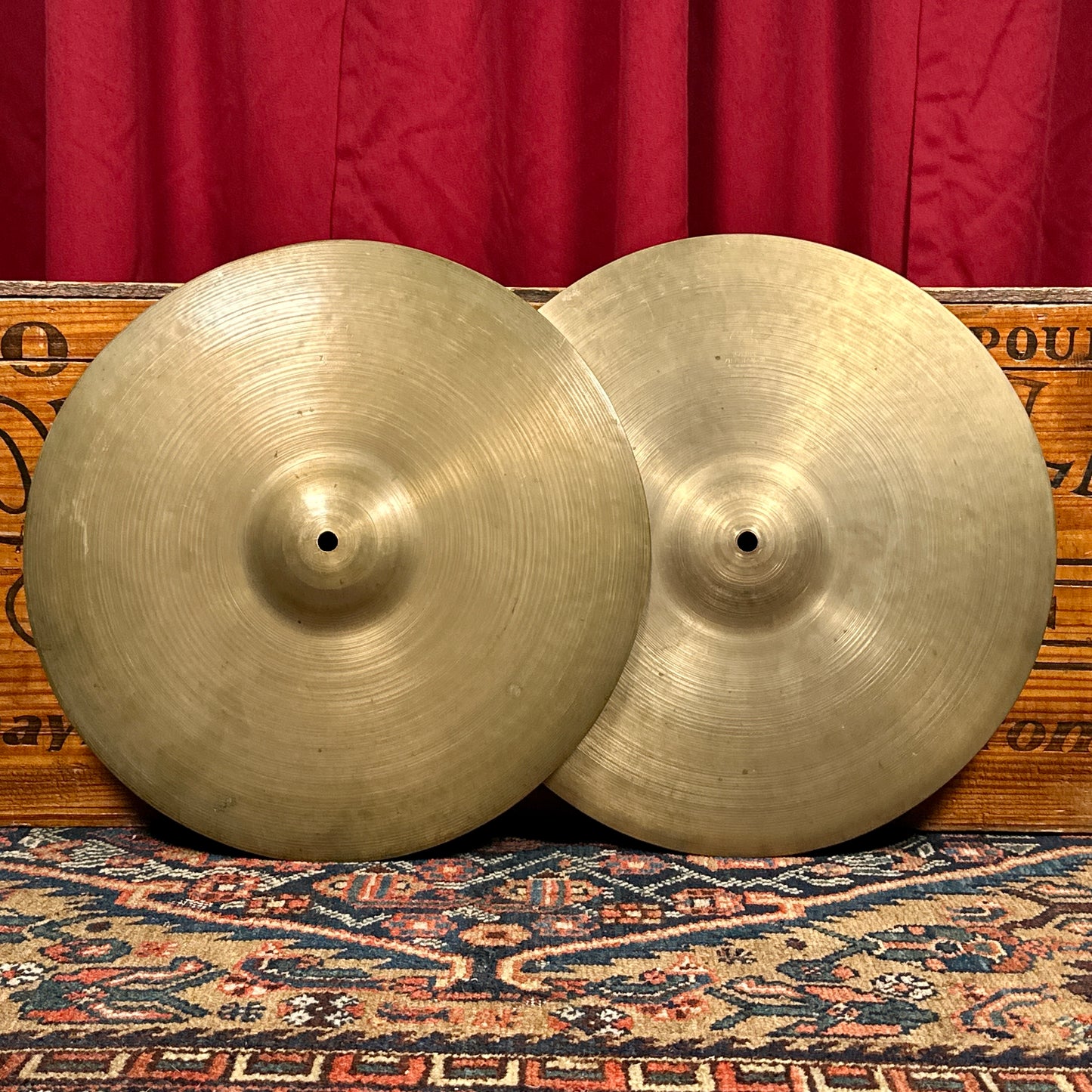 14" Zildjian A 1940s-1950s Trans Stamp Hi-Hat Cymbal Pair 648g/752g *Video Demo*