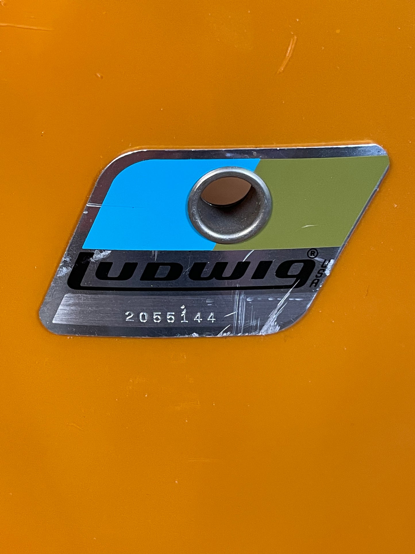 1980s Ludwig 14x16 Concert Tom Drum Shell Gold Silk 6-Ply #1