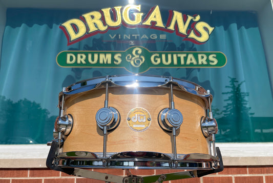 2007 DW Collector's Series 6x14 Maple Snare Drum Natural Drum Workshop Ten & Six