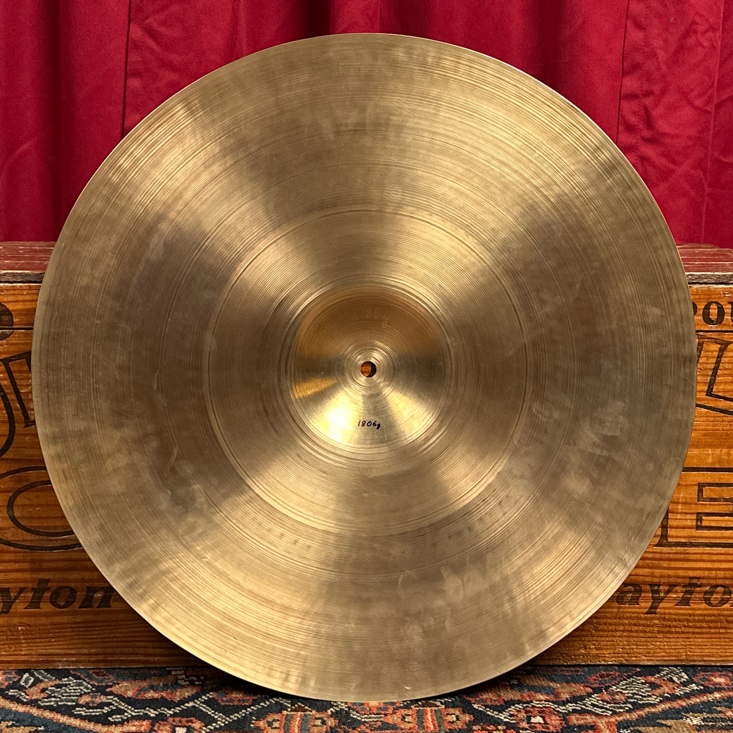 20" Zildjian A 1940s-1950s Trans Stamp Ride Cymbal 1806g *Video Demo*