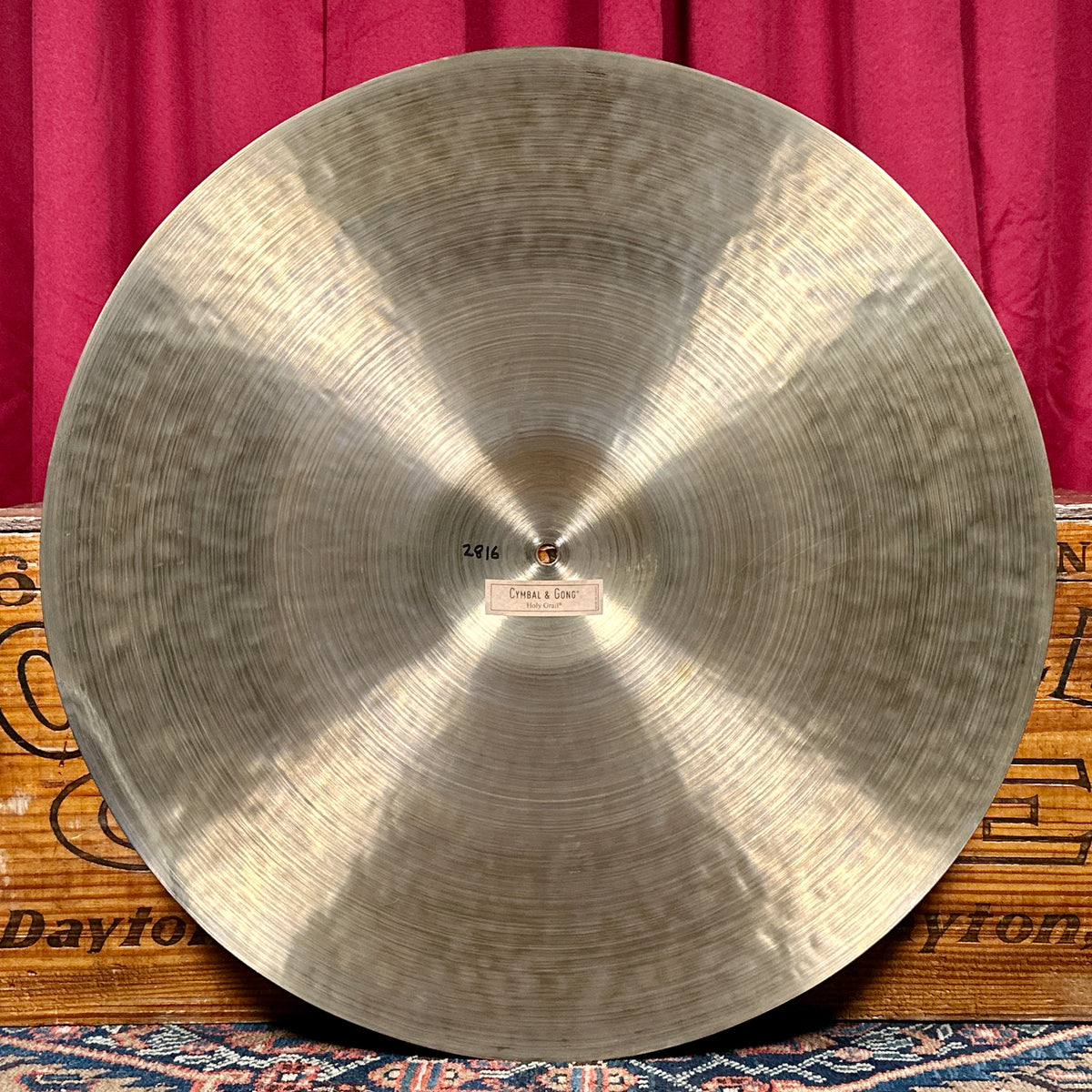 24" Cymbal & Gong Holy Grail American Style Ride Cymbal 2816g *Video*