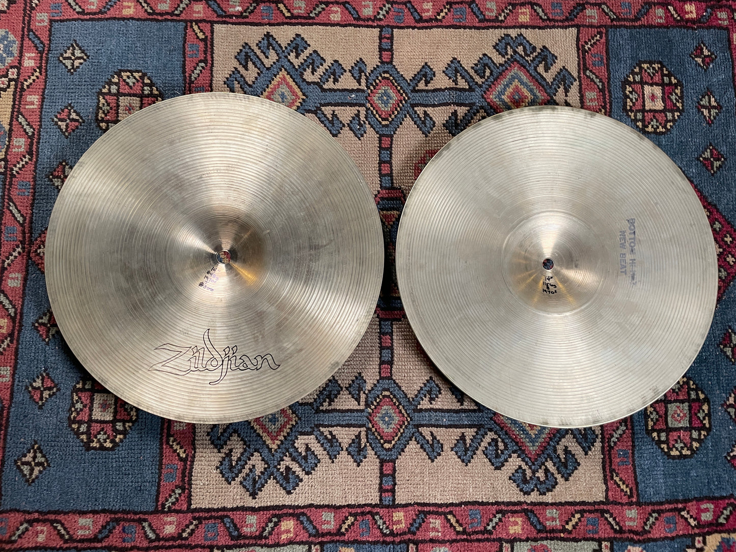 14" Zildjian A 1970s New Beat Hi-Hat Cymbal Pair 848g/1156g