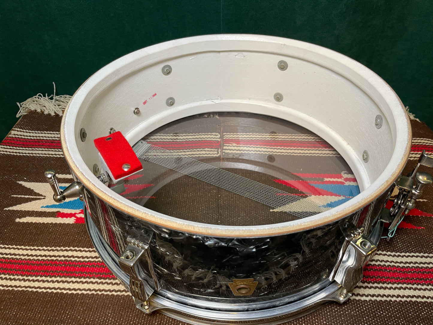1963 Ludwig Pioneer 5x14 Pre-Serial Snare Drum Black Diamond Pearl