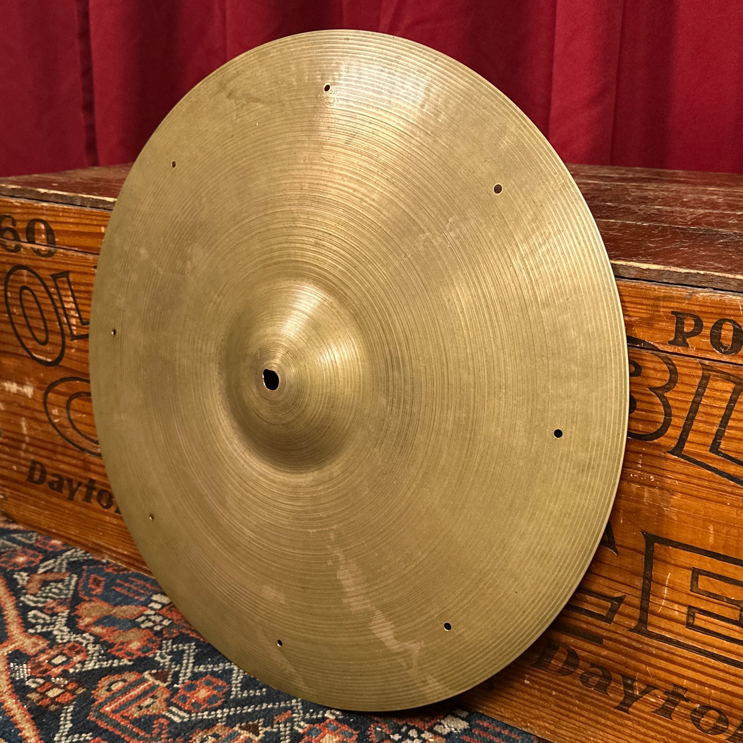 18" Zildjian A 1950s Crash Ride Cymbal w/ Rivet Holes 1348g *Video Demo*