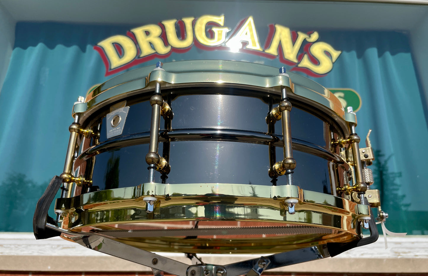 Ludwig 5x14 Tube Lug Black Beauty Snare Drum w/ Brass Hardware LB416BT