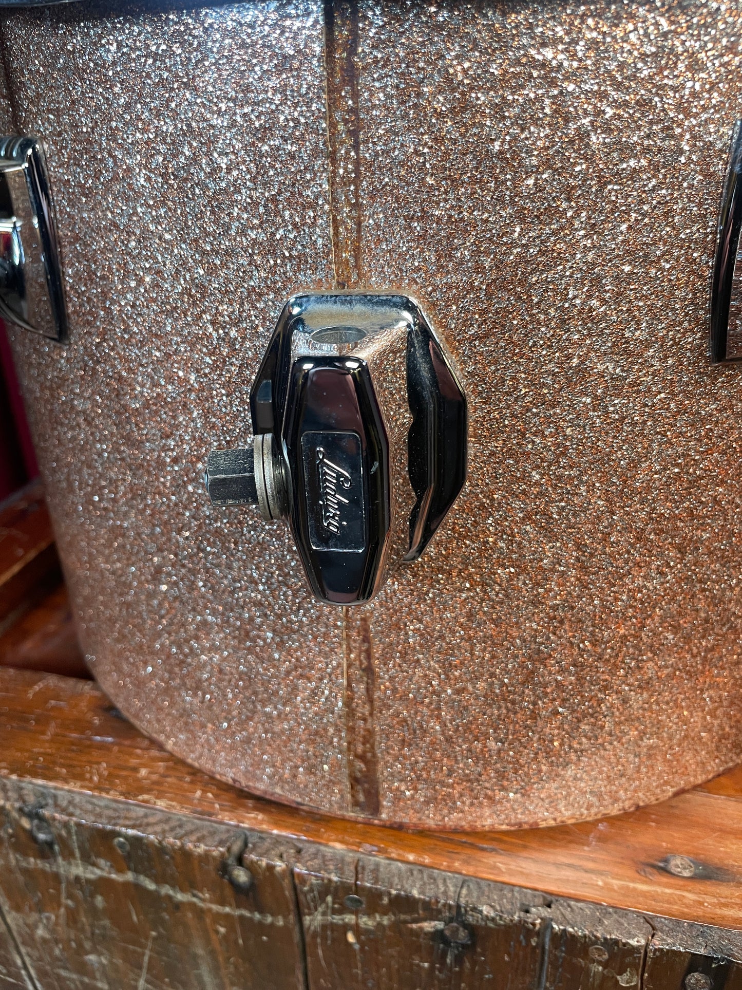 1970s Ludwig 9x13 Concert Tom Drum Champagne Sparkle