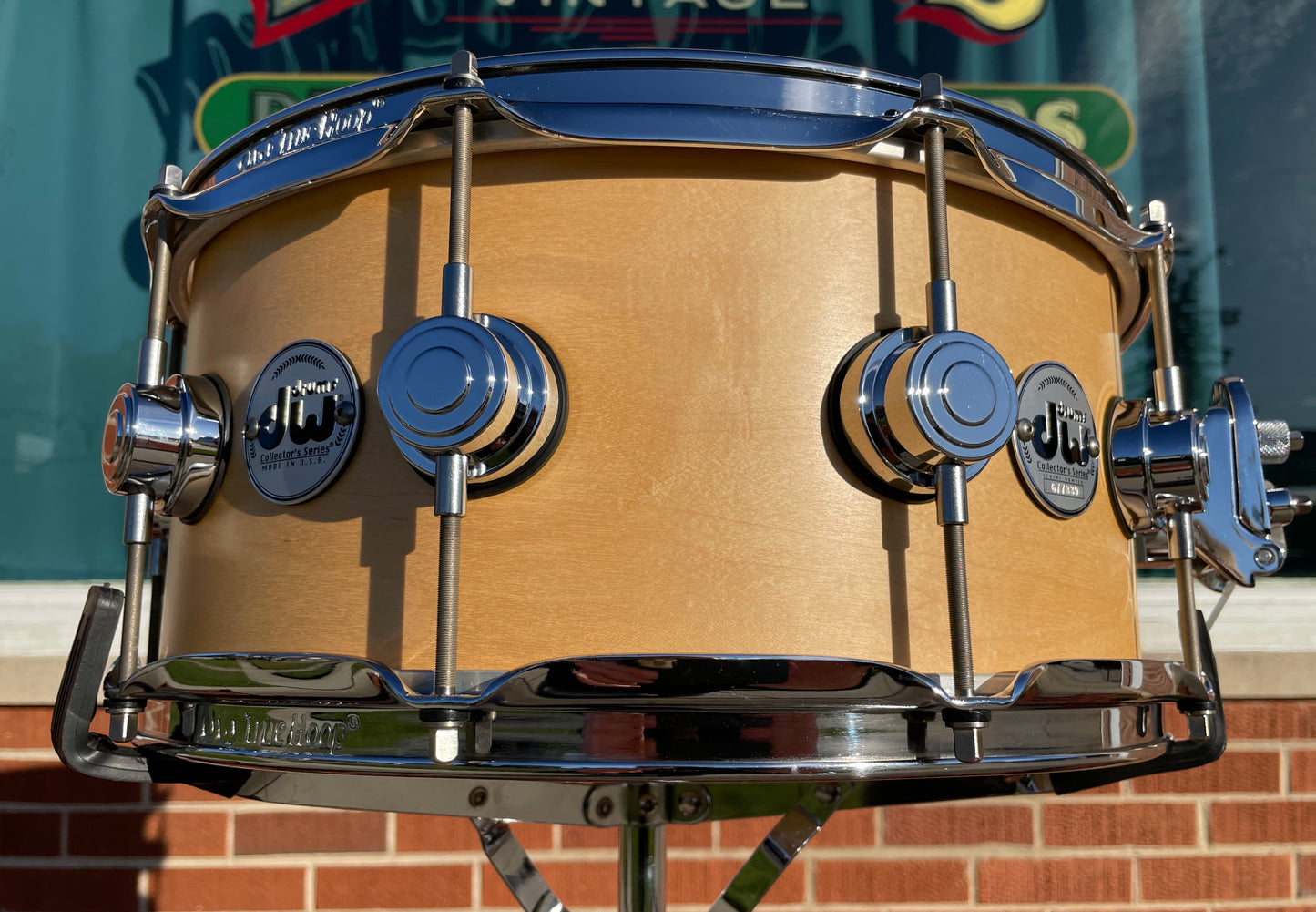 DW Collector's Series Maple Standard 6x14 Snare Natural Satin Oil Drum Workshop