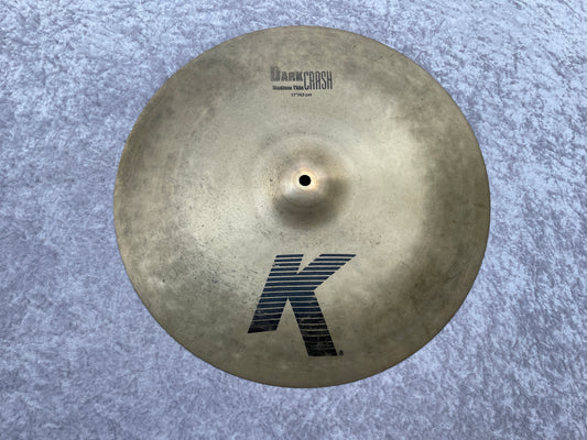 17" Zildjian K Dark Crash Medium Thin Cymbal 1200g