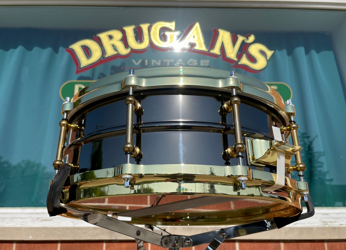 Ludwig 5x14 Tube Lug Black Beauty Snare Drum w/ Brass Hardware LB416BT
