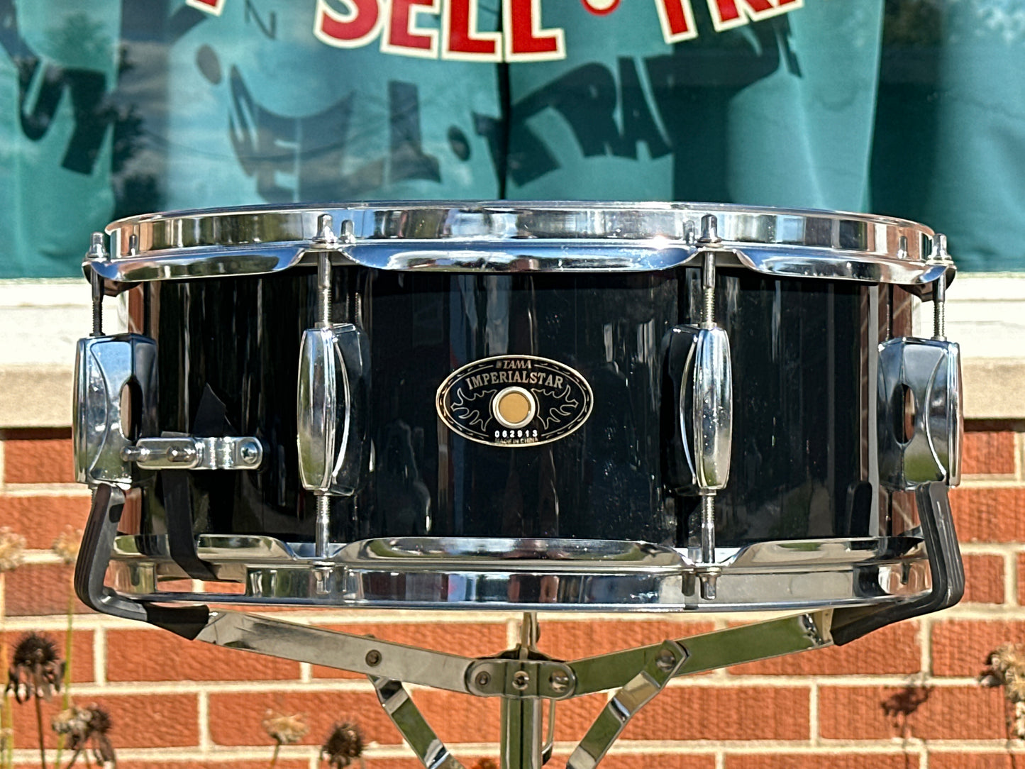 2010s Tama Imperialstar 5.5x14 Poplar Snare Drum Black IWS55