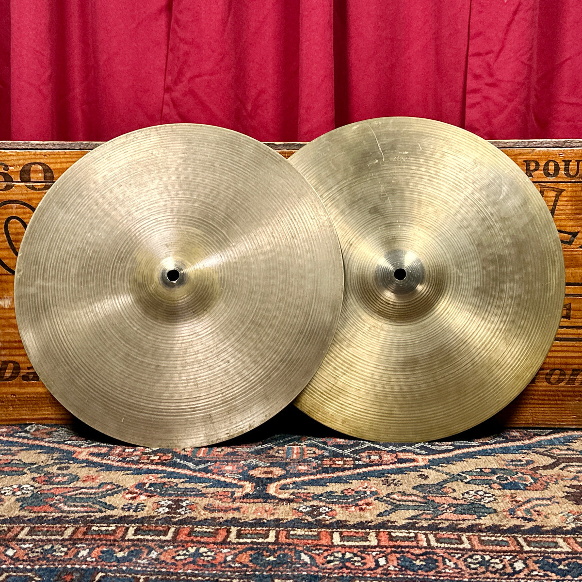 14" Zildjian A 1970s New Beat Hi-Hat Cymbal Pair 858g/1378g *Video*