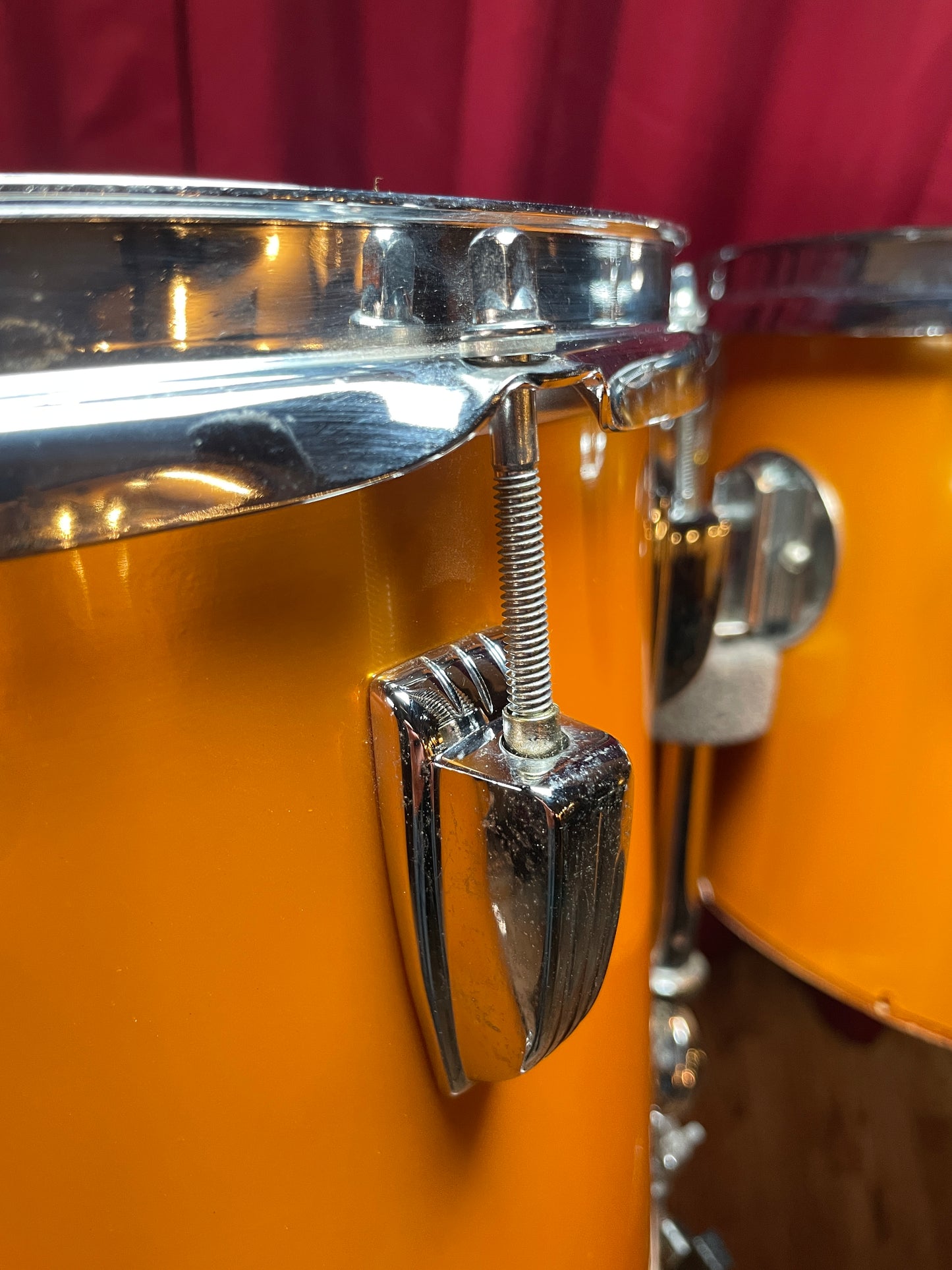 1979 Ludwig Concert Tom Drum Set Gold Silk 24/13/14/15/18