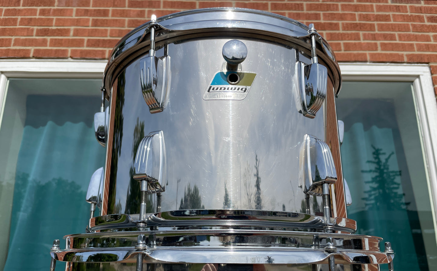1970s Ludwig Stainless Steel Drum Set 24/13/16/18