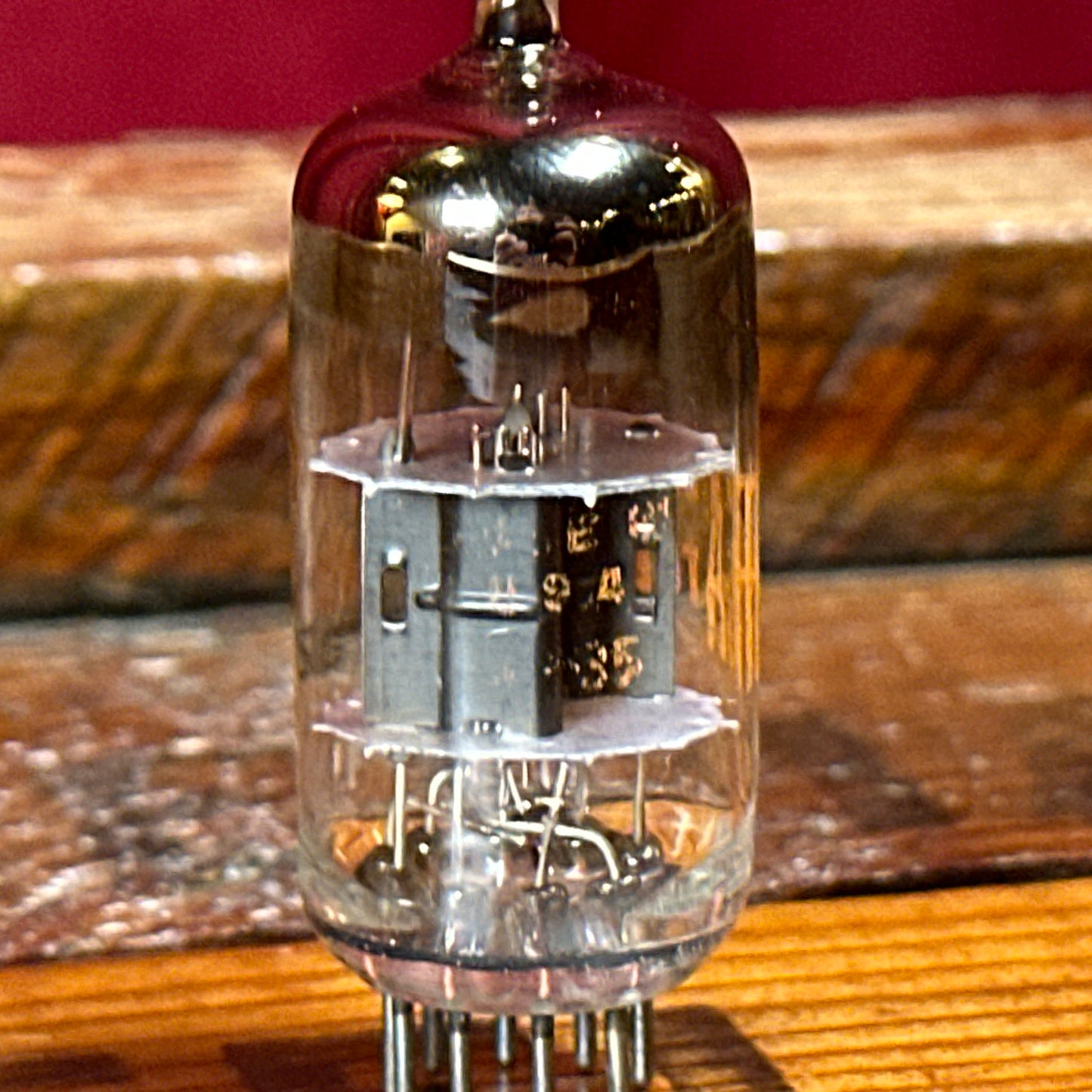 Vintage RCA 12AT7 Preamp Tube Black Plate ECC81 Valve Square Getter NOS #249