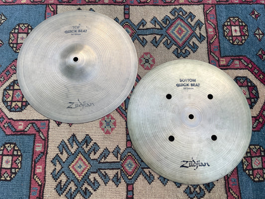 13" Zildjian A 1980s Quick Beat Hi-Hat Cymbal Pair 954g/1094g