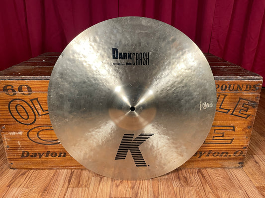 19" Zildjian K Dark Thin Crash Cymbal 1560g *Video Demo*