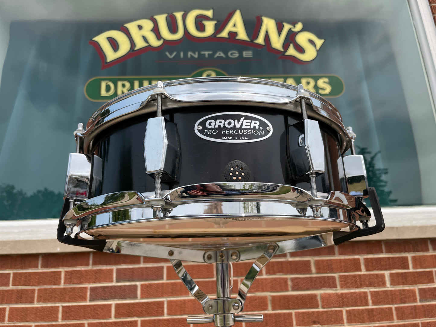 Grover Pro 4.5x13 Snare Drum Black