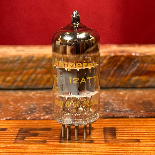 Vintage Amperex 12AT7 Preamp Tube ECC81 Valve Mullard Blackburn Factory #252