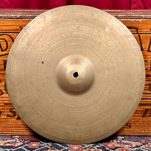 14" Zildjian A 1940s 1st Stamp / 2nd Stamp / Pre-Trans Stamp Small Crash / Hi-Hat Single Cymbal 626g *Video Demo*